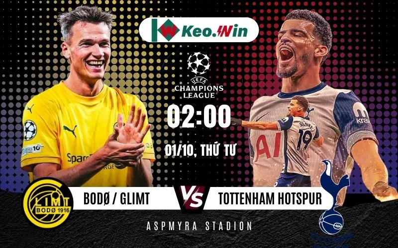 Nhận định Bodø / Glimt vs Tottenham Hotspur 1/10/2025 - Chích chòe nước Anh thắng lớn