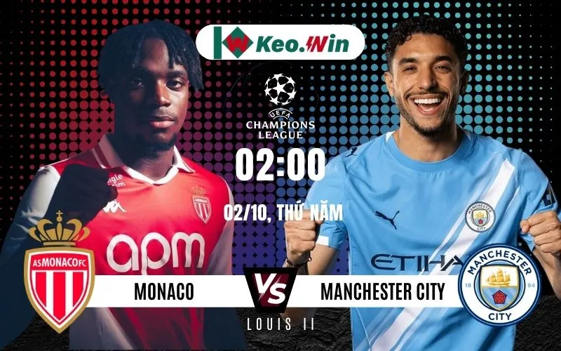 Nhận định Monaco vs Manchester City 2/10/2025 - The Citizens thắng lớn