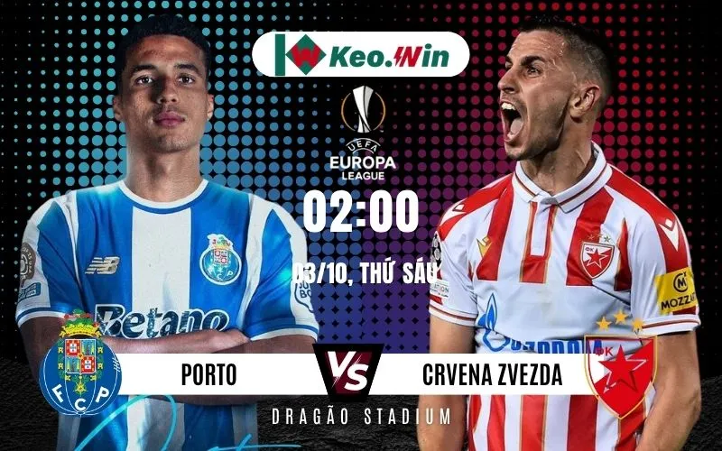 Nhận định Porto vs Crvena Zvezda 3/10/2025 - Đại diện Bồ Đào Nha thắng lớn