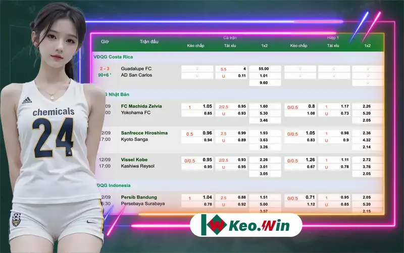 Tỷ lệ kèo nhà cái bóng đá trực tuyến