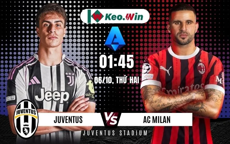 Nhận định Juventus vs AC Milan 6/10/2025 - Thế trận cân não tại Turin