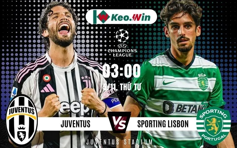 Nhận định Juventus vs Sporting Lisbon 5/11/2025 - Thế trận cân bằng hấp dẫn